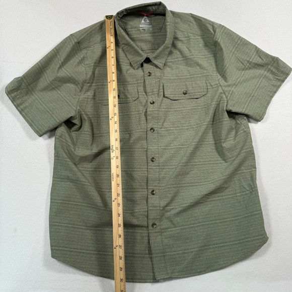Gerry Shortsleeve Button Down Up Shirt Mens Size XL Green Collared - Picture 8 of 8